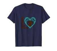 I Love Big Mutts Dog Lover Heart Paw T-Shirt, Men, Navy, 5XL