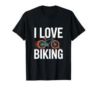 I Love Biking Adventure Fun Bicycle Lovers Value Graphic T-Shirt, Men, Black, XL