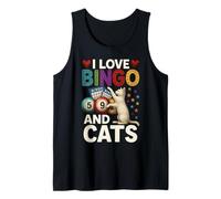 I Love Bingo and Cats Shirt Funny Cat and Bingo Tank Top