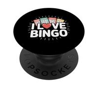 I Love Bingo Bingo Cards Heart Passion PopSockets Adhesive PopGrip