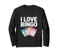 I Love Bingo Card Game Fun Design Long Sleeve T-Shirt