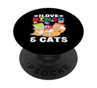 I Love Bingo & Cats Bingo Player Fun PopSockets Adhesive PopGrip