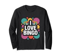 I Love Bingo Colorful Bingo Cards Circle Long Sleeve T-Shirt
