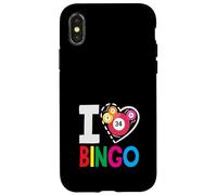I Love Bingo Colorful Heart Numbers Case for iPhone X/XS