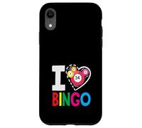 I Love Bingo Colorful Heart Numbers Case for iPhone XR
