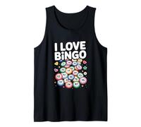I Love Bingo Fun Colorful Number Design Tank Top
