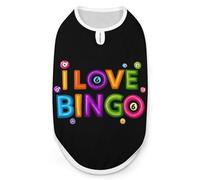 I Love Bingo Funny Dog Vest Cute Sleeveless Pet Shirt Pullover Cats T-Shirts Tank Tops L