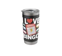 I Love Bingo Game Night Fun Expression Stainless Steel Insulated Tumbler