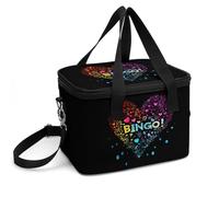 I Love Bingo Lunch Bag Insulated Lunchbox Cooler Cooling Tote for Travel