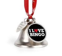 I Love Bingo Personalised Christmas Bells Xmas Tree Decorations Ornaments Hanging Charms