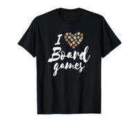 I Love Board Games Meeples Heart Game Lover Gift Gaming T-Shirt