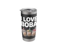 I Love Boba Bubble Tea Lovers Fun Stainless Steel Insulated Tumbler