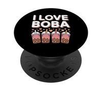 I Love Boba Bubble Tea Passion Fun PopSockets Adhesive PopGrip