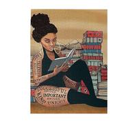 I Love Book Puzzle, African Woman Puzzle, Black Art, Black Woman Art, African American Art, Black Wall Art, Black Girl Magic, Book Gifts,Jigsaw Puzzle 1000 Puzzle Pieces,Puzzle Enthusiasts