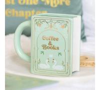 Mug Novelty Drinkware I Love Books Book Shaped Gift Pink