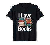 I Love Books Stack Literature Enthusiast Value Graphic T-Shirt