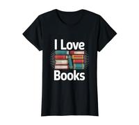 I Love Books Stack Literature Enthusiast Value Graphic T-Shirt