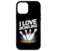 I Love Bowling Strike Fun Pin Design Case for iPhone 12 mini