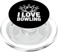 I Love Bowling Strikes Pins Fun Game PopSockets PopGrip for MagSafe