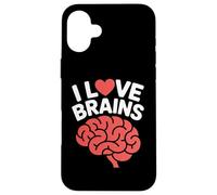 I Love Brains Fun Neuroscience Humor Case for iPhone 16 Plus