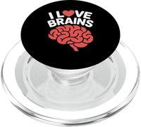I Love Brains Fun Neuroscience Humor PopSockets PopGrip for MagSafe