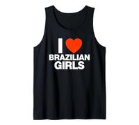 I Love Brazilian Girls Funny Heart Graphic Tank Top