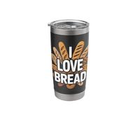 I Love Bread Bakery Lover Statement Stainless Steel Insulated Tumbler