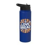 I Love Bread Cheerful Bakery Fun Stainless Steel Insulated Water Bottle