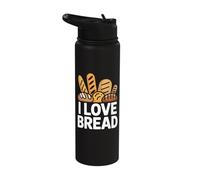 I Love Bread Fresh Baked Goods Fun Stainless Steel Insulated Water Bottle