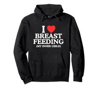 I Love Breast Feeding My Inner Child Funny Ironic Y2K Meme Pullover Hoodie