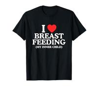 I Love Breast Feeding My Inner Child Funny Ironic Y2K Meme T-Shirt