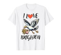 I Love Brighton Seaside Funny Seagull T-Shirt