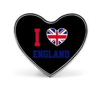 I Love Britain United Kingdom England Cute Brooch Badge Heart Shape Pin Hat Clothing Jewelry Accessories Gifts for Wedding Party