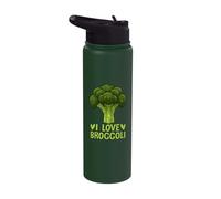 I Love Broccoli Stainless Steel Insulated Water Bottle