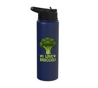 I Love Broccoli Stainless Steel Insulated Water Bottle