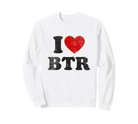 I Love BTR Baton Rouge Airport Code Vintage Hometown Travel Sweatshirt