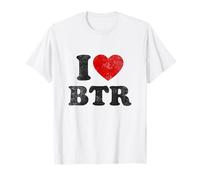 I Love BTR Baton Rouge Airport Code Vintage Hometown Travel T-Shirt