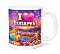 I Love Budapest Mug City Skyline Sunset Travel Gift Mug