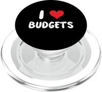 I Love Budgeting - Heart Fire Financial Independence Budget PopSockets PopGrip for MagSafe