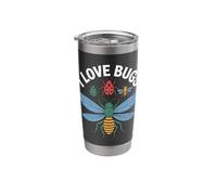 I Love Bugs Colorful Insect Illustration Stainless Steel Insulated Tumbler