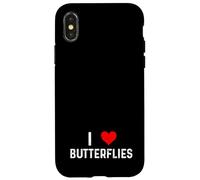 I Love Butterflies - Heart - Distressed - Butterfly Insect Case for iPhone X/XS