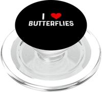 I Love Butterflies - Heart - Distressed - Butterfly Insect PopSockets PopGrip for MagSafe