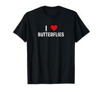 I Love Butterflies - Heart - Distressed - Butterfly Insect T-Shirt