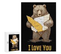 I Love California Funny Wooden Jigsaw Puzzle with Storage Box Adult Puzzles Letter on Back Gift for Family Game