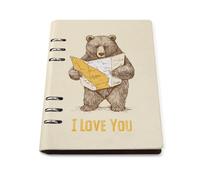 I Love California Leather A5 Binder Notebook Refillable Travel Journal with 90 Sheets Personal Planner for Women Men