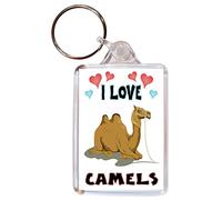 I Love Camels/Camel - Double Sided Large Keyring Name Tag Novelty Gift/Present