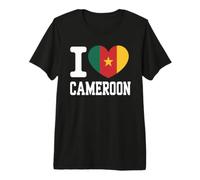 I Love Cameroon Heart Flag Premium T-Shirt