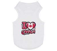 'I Love Canada!' Pet Dog/Cat T-Shirt (PT00138383)
