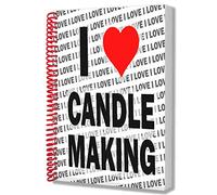 I Love Candle Making A5 Notepad Notebook Drawing Writing Jotter