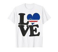I Love Cape Verde Flag Heart Patriotic Travel T-Shirt